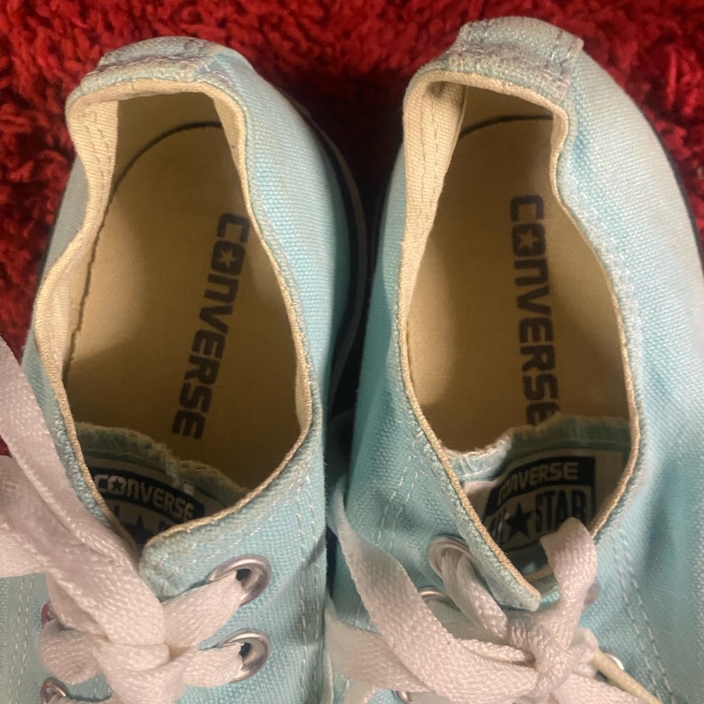 Converse Blue Canvas Sneakers with White Laces